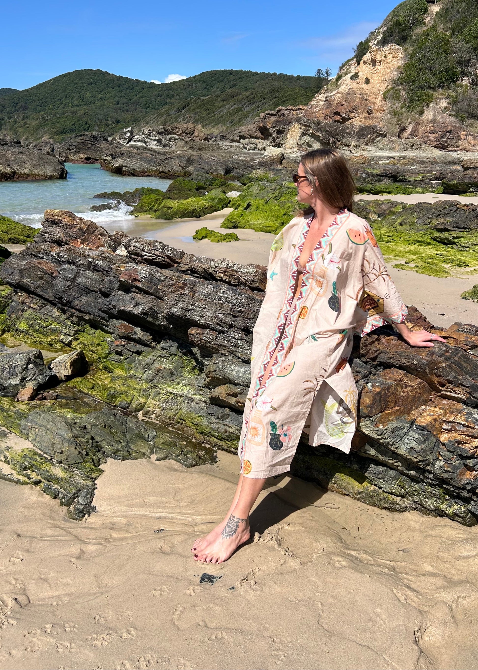 Sea Song Kimono - wholesale pack of 3 - Sue Fantini Art